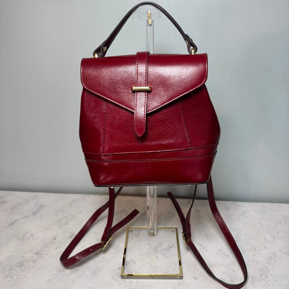 3 in 1 Divina Firenze Leather Mini Satchel Trilli Backpack Made in Italy